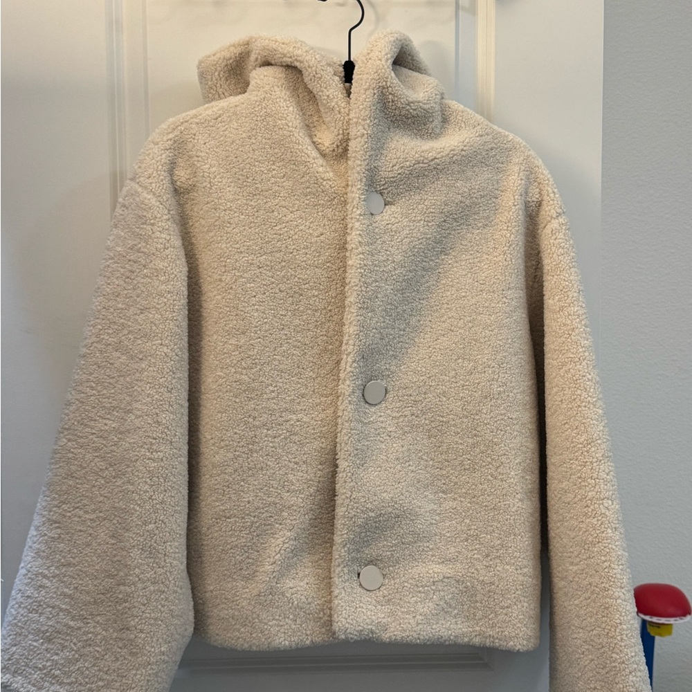 Club Monaco Cream Teddybear Jacket(M)